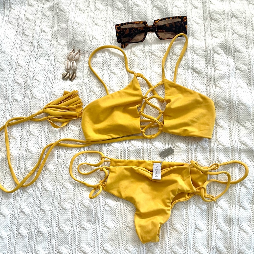 Indah yellow bikini set